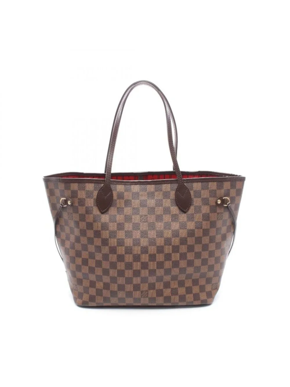 Louis Vuitton Tote Bag Neverfull MM Damier Ebene Canvas Leather